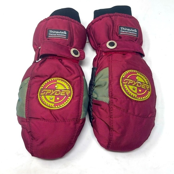 Spyder Thermal Gloved Mittens – Leather Palm, Thinsulate, Size Large (7.5) - Picture 1 of 5